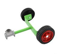 Adjustable Trimmer Support Wheels For 26mm 28mm Straight Shaft Weeders Metal Garden Helper Roller For Easy Weeding And Lawn Care Black Green Single Pack Unit Construction(28cm auxiliary wheel)