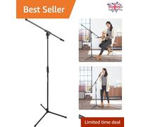 Adjustable Tripod Boom Microphone Stand, Up to 7.15 ft - Versatile & Lightweight