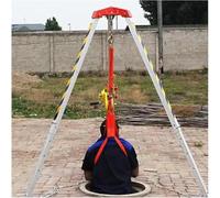 Adjustable Tripod for Confined Space Rescue & Deep Well Operations - Retractable Legs, Fall Protection, Lifting Equipment for Emergency Rescues