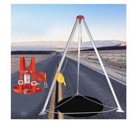 Adjustable Tripod for Confined Spaces Deep Well Rescue Sewer Cleaning & Pipe Repair Heavy-Duty Aluminum with Fall Protection & Safety Harness