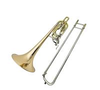 Adjustable Trombone Bass Trombone Brass Two Color Double Piston Professional Musical Instrument With Case