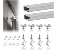 Adjustable True Hanging Track System for Exhibits Museums Offices & Homes Customizable Height & Spacing for Versatile Displays & Easy Installation