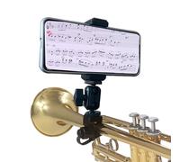 Adjustable Trumpet Phone Holder for Marching Band Phone Holder for Trumpet, Trombone, Oboe and Cornet (0.3-2.1 inch Adjustable