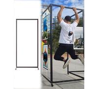 Adjustable ture Rail Display Rack with Wheels, Movable Folding Gallery Stand for Art Exhibits, 2pcs, 120x250cm (47.25"x98.38"), Perfect for Advertising and Showcasing