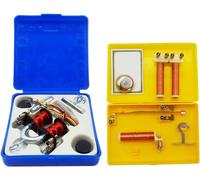 Adjustable Turns Electromagnet Experiment Kit, U-Shaped & Cylindrical Core Electromagnetic Tester, Physics Lab Instrument For Exploring Magnetism Influence Factors