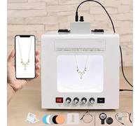 Adjustable Turntable Photography Kit, 4pcs Fill Lights, Adjustable Brightness, 11/15cm Diameter, Ideal for Jewelry Hanging and Placement, Premium Photo Studio