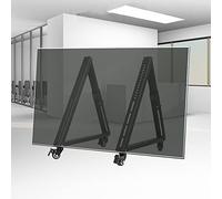 Adjustable TV Cart with Wheels Tiltable Stand for 32-58" Flat/Curved LED TVs Mobile Height-Adjustable TV Mount for Easy Movement and Optimal Viewing Experience