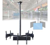 Adjustable TV Ceiling Mount ±15° Tilt for Flat Sns Triple Quad Monitor Bracket Max VESA 400x400mm Ideal for Flat Ceilings Heavy Du Design for Stabili