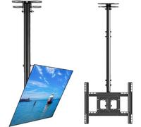 Adjustable TV Ceiling Mount Bracket - Telescoping Tilt & Swivel for 32-75 Inch Flat Sn Displays - Perfect for Electric TV Lift Systems