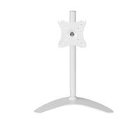 Adjustable TV Desk StandHeightAdjustable Tilt & Swivel Metal Base Fits 14"32" LCD LED Screens Supports Up to 14.3 lbs/6.5 kg (White)