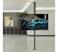Adjustable TV Floor Stand, 360 Degree Rotating TV Mount Bracket for 32-75 inch LED LCD Screens, Swivel Pedestal Stand for Living Room