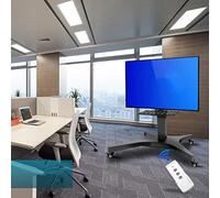 Adjustable TV Lift with Wheels 4 Height Settings Memory Function Mobile TV Stand for Flat Screens Compatible with 32-65 Inch TVs Easy Assembly