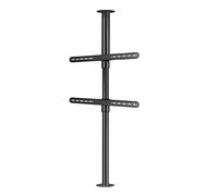 Adjustable TV Stand 3275 Inch Mobile TV Cart with 360Degree Rotatable Bracket Max VESA 600x400mm Perfect for LCD/LED Displays Rolling Floor Mount for Home & Office Use