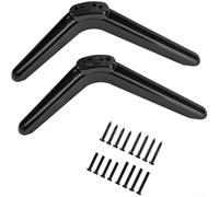 Adjustable TV Stand Base Legs for Streaming Television, Sturdy ABS Material Table Top Mount with Pre-Installed Pads, Easy Installation Kit 20x14x4cm Black