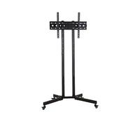 Adjustable TV Stand for 32”-65” LCD/LED/Plasma TVs - Universal Table Top Pedestal with 8mm Tempered Glass Base & Cable Management Perfect for Home Entertainment.