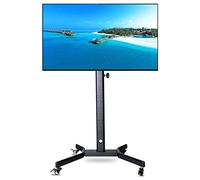 Adjustable TV Stand for Flat Screens 26"-52", Height-Adjustable Mobile TV Cart with Mount and Wheels, Supports up to 35kg / 77.2LB, Perfect for Home and Office Use