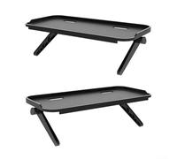 Adjustable TV Top Shelf for Media Boxes, Game Consoles and Routers - ABS Monitor Stand with Angle Adjustment for Home Entertainment Organization, Black