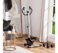 Adjustable Twist Stepper Step Machine For Home Gym Aerobic Workout HOMCOM Silver Standard