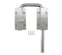 Adjustable U-Shaped For Barn Door Lock for Sliding Doors Cabinets and Patio Applications Using Resistant Aluminum Alloy (Silver)