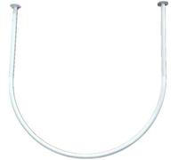 Adjustable U-Shaped Shower Curtain Rod for Bathroom & Dressing Rooms, Wall-Mounted Corner Rod, Semi-Circular Design, 100% Durable White, Perfect for Bathtubs & Clothing Stores