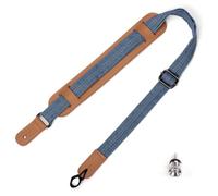 Adjustable Ukulele Strap with Strap Locks, Nylon and PU Leather Guitar Shoulder Strap for Ukulele Players, 72-128 cm Length, Blue