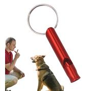 Adjustable Ultrasonic Dog Training Whistle - Barking Control Metal Dog Whistle with Lanyard, High-Frequency Ultrasonic Training Whistle for Pet Recall and Obedience Training, Red