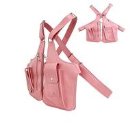 Adjustable Under Arm Shoulder Bag | Anti-Theft Security Adjustable Shoulder Strap | Sports Waist Bag for Travel Work School Sport Hiking Motorcycle Phone Silver Passport, Pink, Se référer au