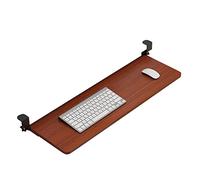 Adjustable Under-Desk Keyboard Drawer with C-Clamp - Space-Saving Home Office Extension Easy Install Ideal for School & Workspace Large Storage Solution for Efficient Organization.