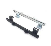 Adjustable Under Desk Keyboard Slides - 14 Inch Ball Bearing Drawer Runners, Heavy Duty Steel Construction for Keyboard Shelf(Silver)