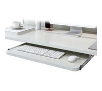 Adjustable Under-Desk Keyboard Tray - Ergonomic Height Adjustable Smooth Glide Easy Install Space-Saving Mouse Holder for Home Office Comfort & Productivity.