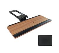 Adjustable Under-Desk Keyboard Tray - Ergonomic Slide-Out Design 360° Rotation Easy Clamp-On Installation Space-Saving Shelf for Home Office & Office Furniture Solutions