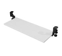 Adjustable Under Desk Keyboard Tray No Drill Extra Drawer Fits Desks 1 4.5cm Thick White 64cm 25.2inch Ergonomic Keyboard Support for Home Office.