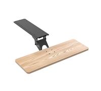 Adjustable Under-Desk Keyboard Tray Rotating Keyboard Holder for Office Computer Drawer Wood Color 64cm - Ergonomic Space-Saving Solution for Enhanced Productivity