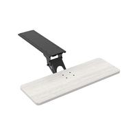 Adjustable Under-Desk Keyboard Tray White Rotatable Keyboard Holder for Office Computer Drawer 75cm Space-Saving Design Ergonomic & Easy Installation
