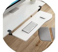 Adjustable Under-Desk Keyboard Tray with Expandable Drawer & Mouse Organizer - Ergonomic Space-Saving Solution for Home Office in Black White Teak & Walnut Finishes
