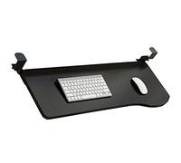 Adjustable Under-Desk Keyboard Tray with Pull-Out Drawer - Sliding Guide Keyboard Extension Desk Clamp Mouse Platform for Home & Office Use