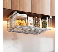 Adjustable Under-Shelf Storage Basket, Space-Saving Sliding Organizer for Shoes, Ideal for Closet & Cabinet, Durable Hanging Storage Solution