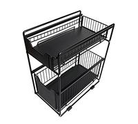 Adjustable Under-Sink - Space-Saving Kitchen Storage Rack - Black Shelving Unit for Clutter-Free Solutions & Efficient Sink nization