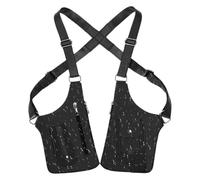 Adjustable Underarm Shoulder Bag | Vest Style Chest Pack | Double Underarm Shoulder Bag Waterproof Anti-Theft with Multiple Pockets | for Dad, Boyfriend, Women, Cell Phone, Black, Please refer to the