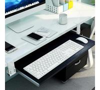 Adjustable UnderDesk Keyboard Drawer with CClamp Ergonomic Armrest 55x30 / 65x30 / 75x30 cmEasy Installation No Drilling SpaceSaving Design for Comfortable Typing