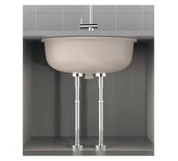 Adjustable Undermount Sink Brackets & Support Legs Set of 2 (13.78-21.65in) Sink Support Poles for Bathroom & Furniture Stability