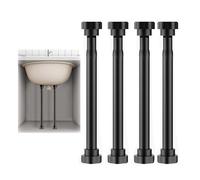 Adjustable Undermount Sink Support Poles - Stainless Steel Sink Legs with 144kg Load Capacity 4pcs Set Black (65-100cm) -Brackets for Secure Installation