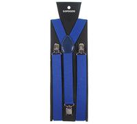 Adjustable Unisex Adult Child Elastic Clip-on Brace Suspender Y back Neon Belt,Sapphire