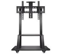 Adjustable Universal TV Stand - Mobile Rolling Cart with Lockable Wheels Fits 55-120" Flat Screen TVs Height Adjustable Sturdy Floor Mount for Living Room & Office Use
