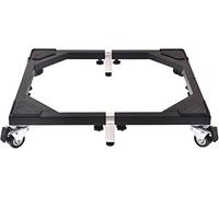 Adjustable Universal Washer Cart Base Appliance Wheels Exteble Refrigerator Stand Length 58.5-93 cm Heavy-Du Support for LS Black