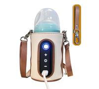 Adjustable USB Baby Bottle Warmer with LCD Display Portable Baby Bottle Heater Simple Operate for Milk & Food Heating Temperature Control Warmer