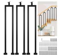Adjustable USd Stair Railing 3PCS WallMounted il for Indoor/Outdoor StepsBalusters for Staase Loft Basement Home Safe 85cm Bracket