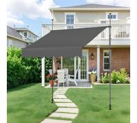 Adjustable UV-Resistant Waterproof Balcony ning No Drill Installat Fits Any Window or Door 3.5M/11.5FT Gray Perfect for Sune and Rain Protect
