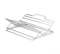Adjustable V-Rack for Roasting Turkey- Stainless Steel Chicken Grill Rack with 7 Positions for Oven & Grill- Foldable Large Poultry Roaster Stand for Holiday