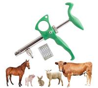 Adjustable Vaccine Syringe Pump, Semi-Automatic Injector for Fixed Dose Medicine Dispenser, Suitable for Goose, Pig, Bull, Sheep, Poultry